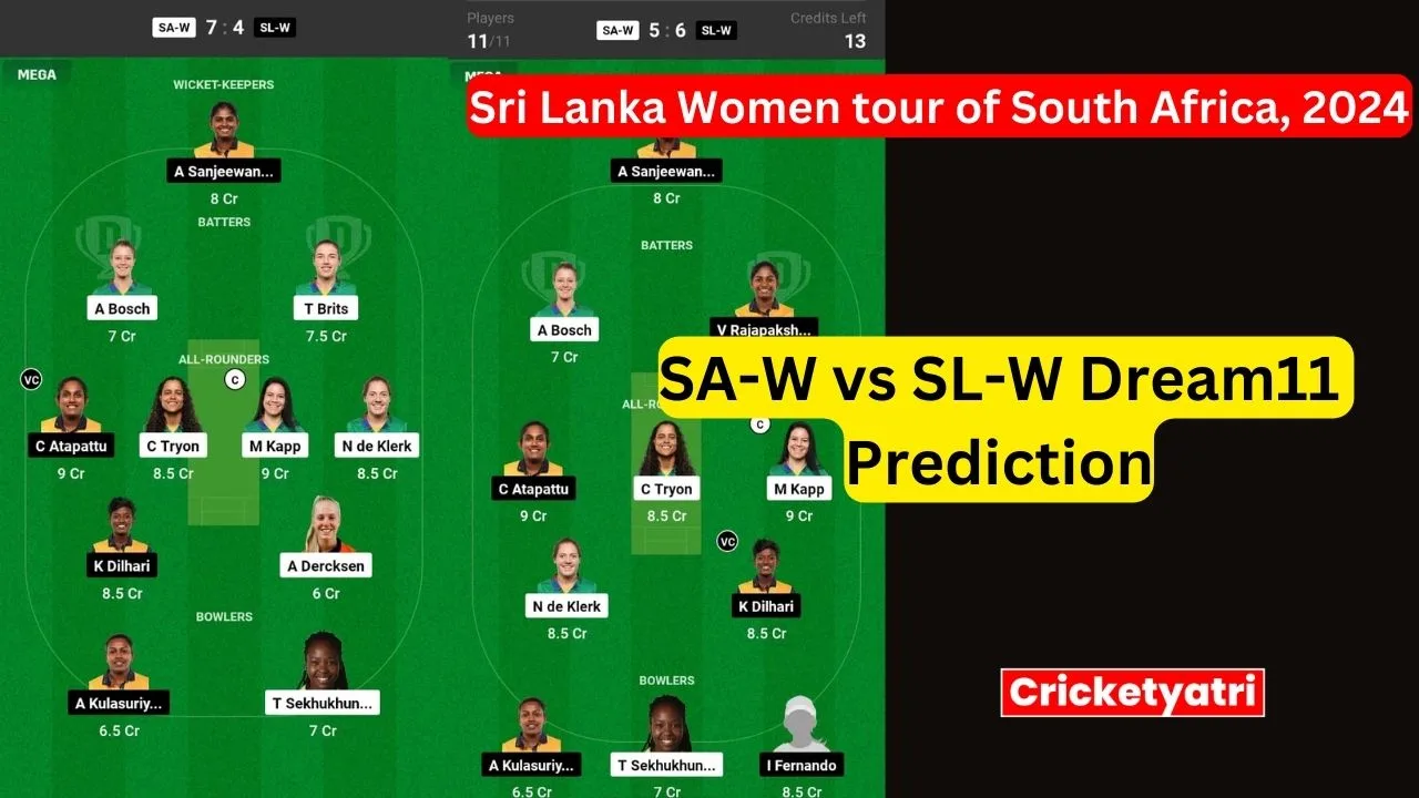 SA-W vs SL-W Dream11