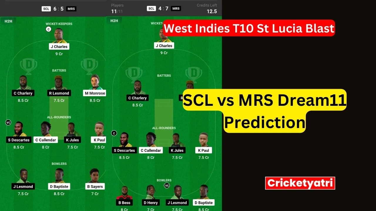 SCL vs MRS Dream11