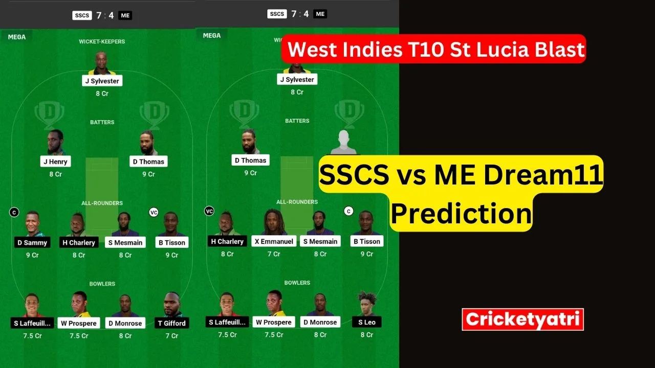 SSCS vs ME Dream11