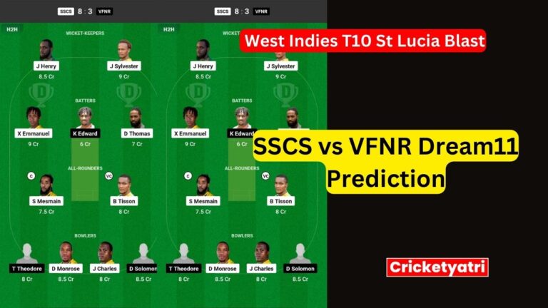 SSCS vs VFNR Dream11