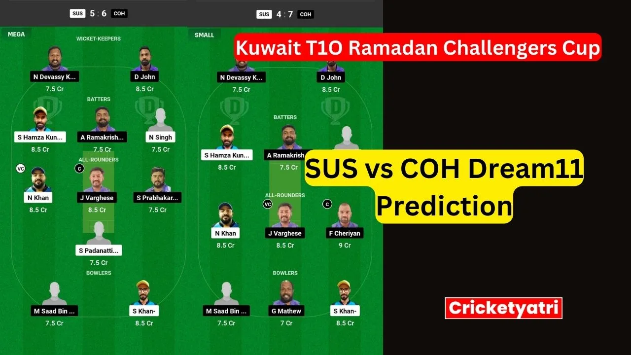 SUS vs COH Dream11