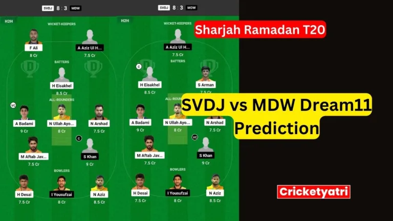 SVDJ vs MDW Dream11