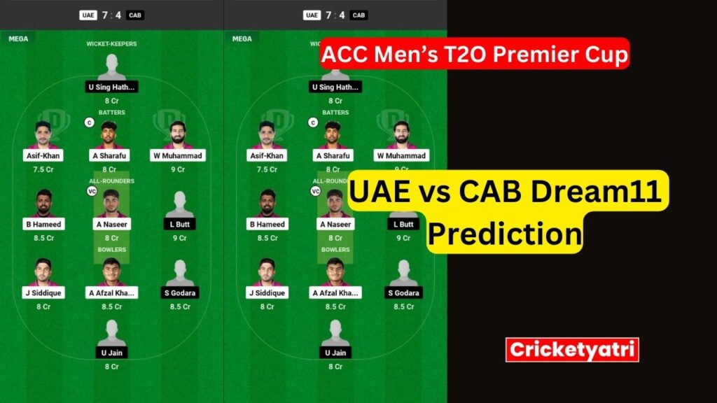 UAE vs CAB Dream11