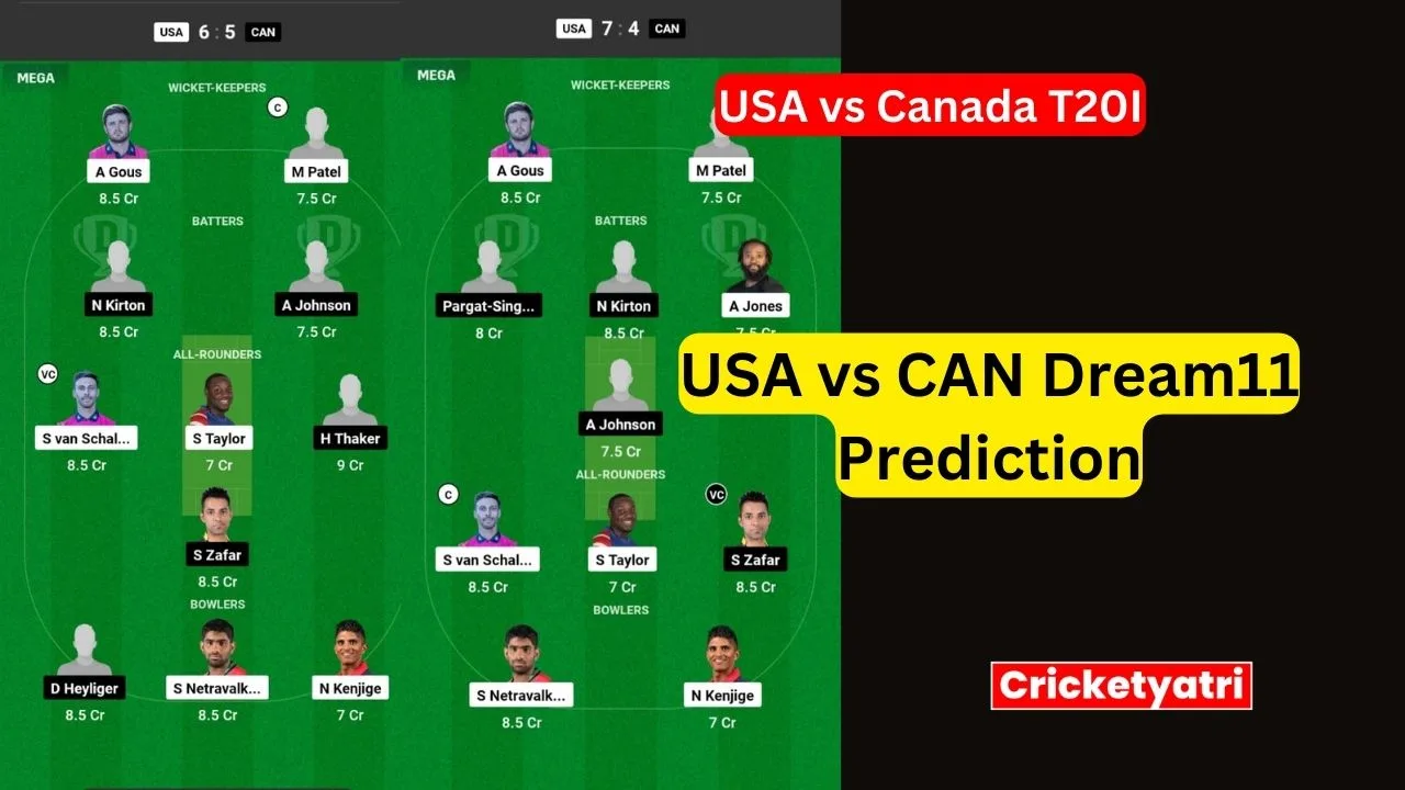 USA vs CAN Dream11