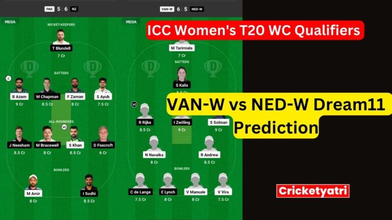 VAN-W vs NED-W Dream11