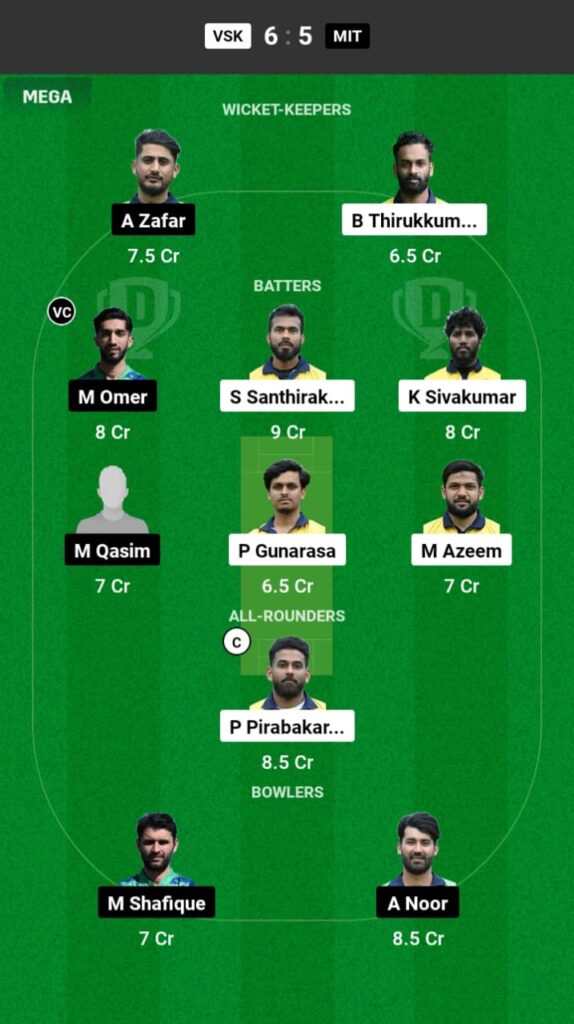 VSK vs MIT Dream11