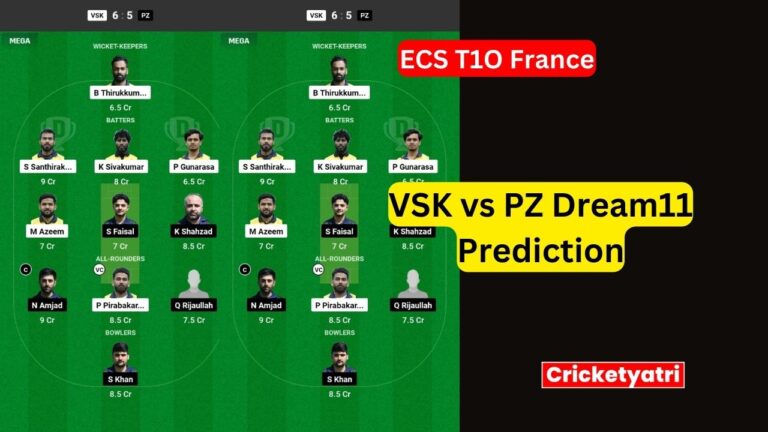 VSK vs PZ Dream11