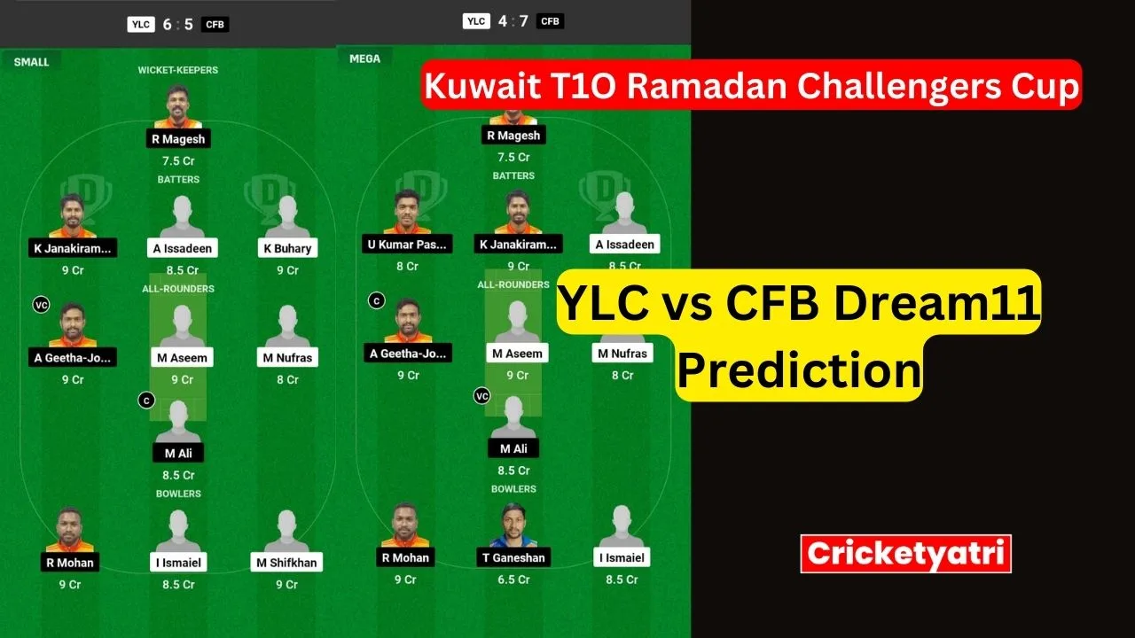 YLC vs CFB Dream11