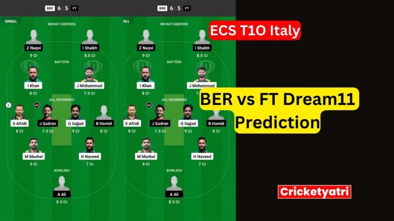 BER vs FT Dream11 Prediction in Hindi