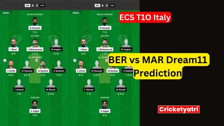 BER vs MAR Dream11