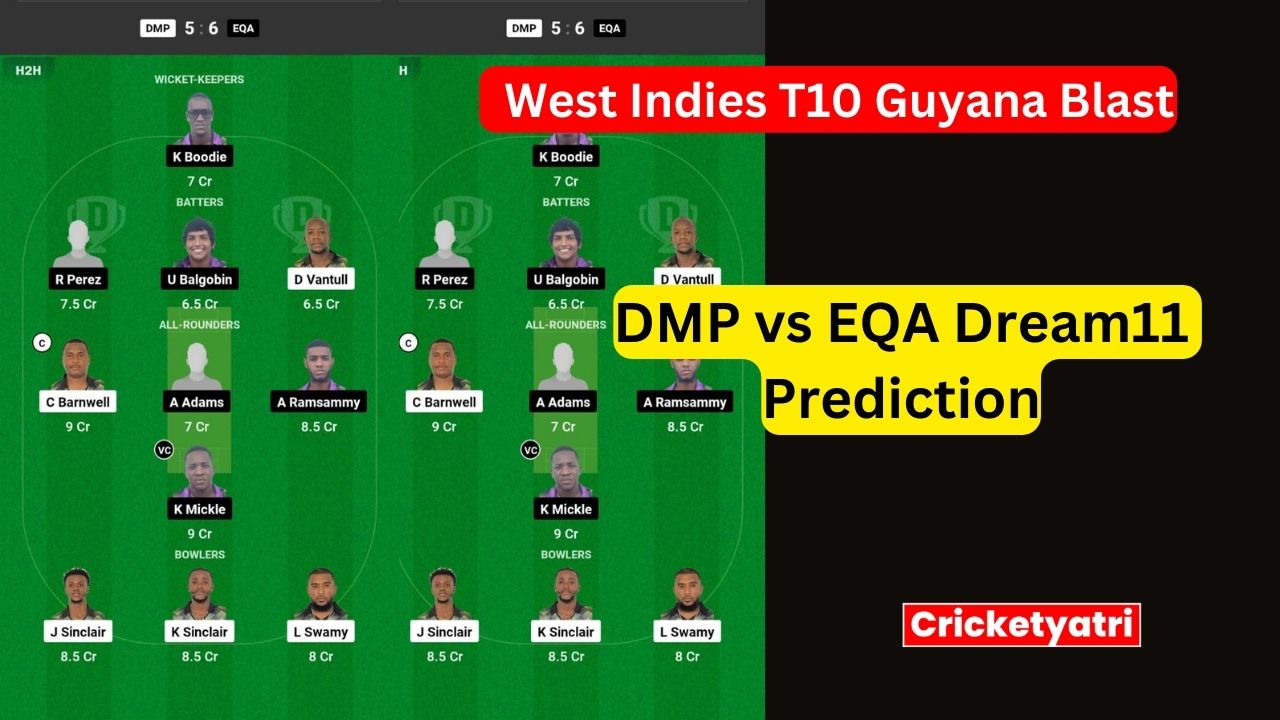 DMP vs EQA Dream11