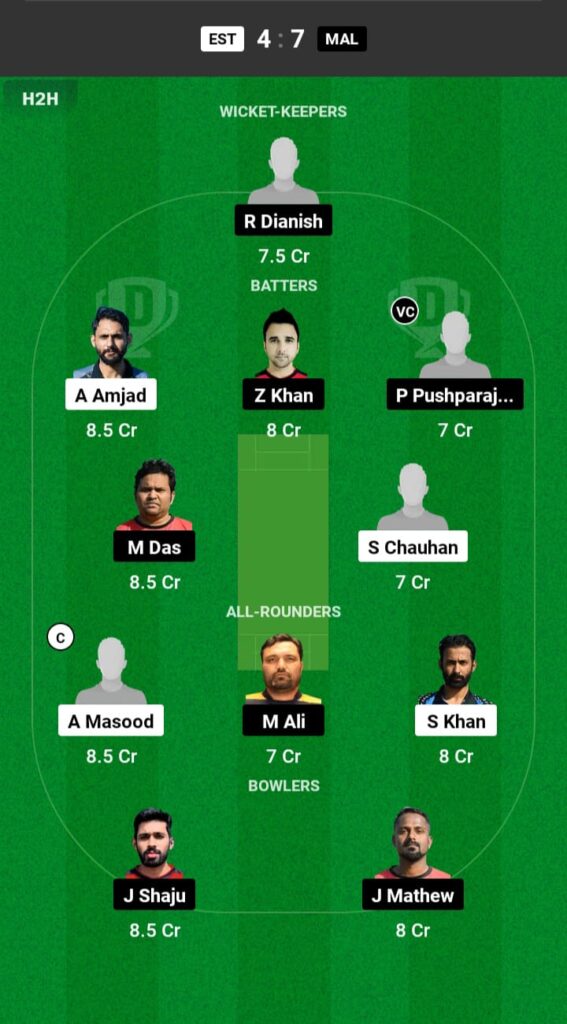 EST vs MAL Dream11