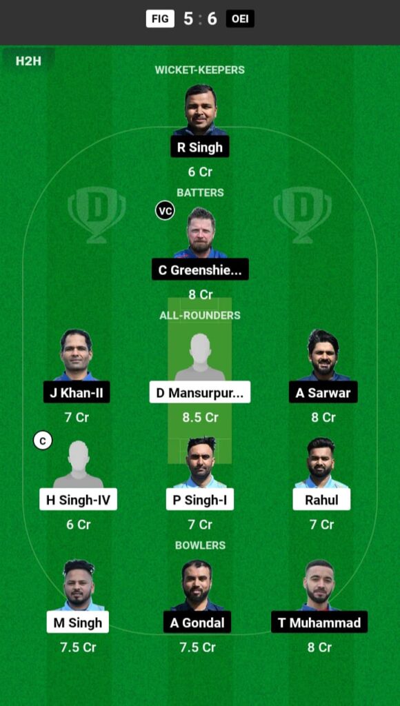 FIG vs OEI Dream11