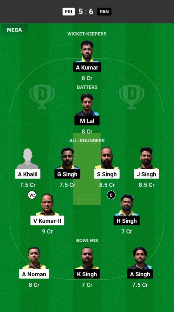 FRI vs PAN Dream11