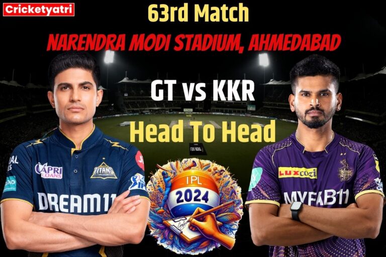 GT vs KKR Head To Head