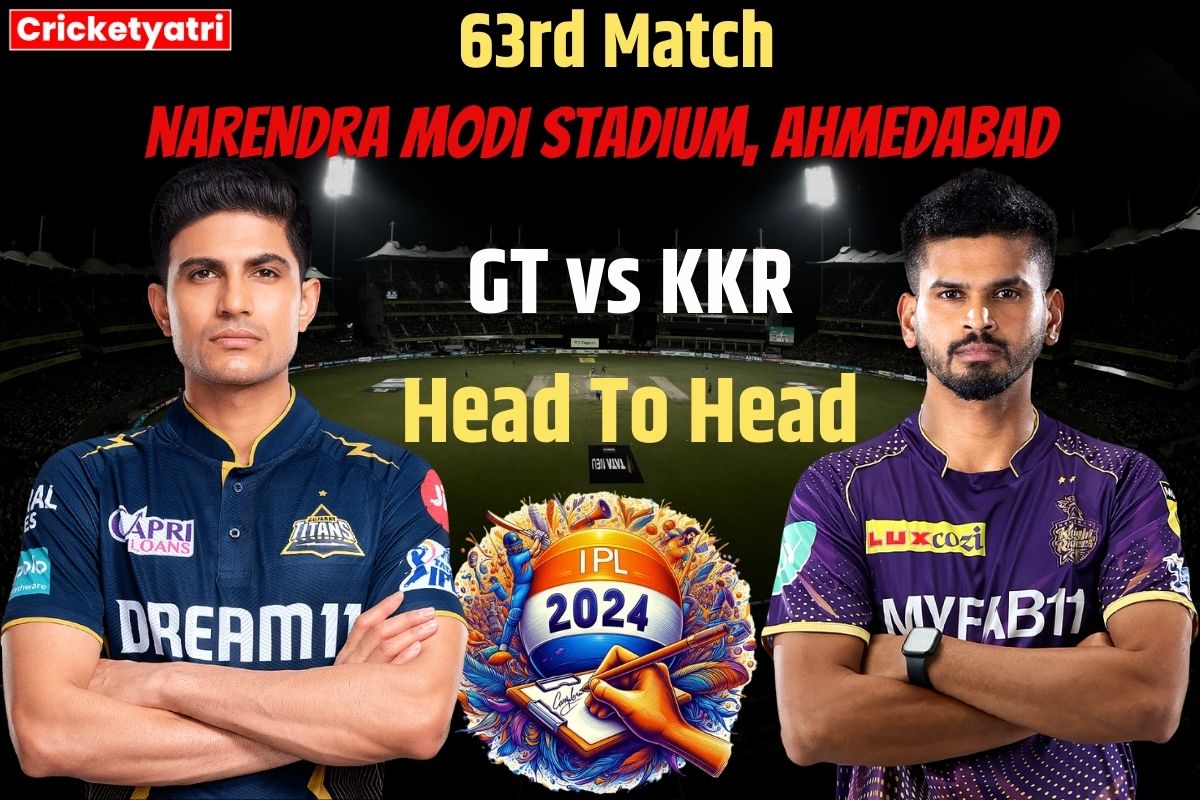 GT vs KKR Head To Head