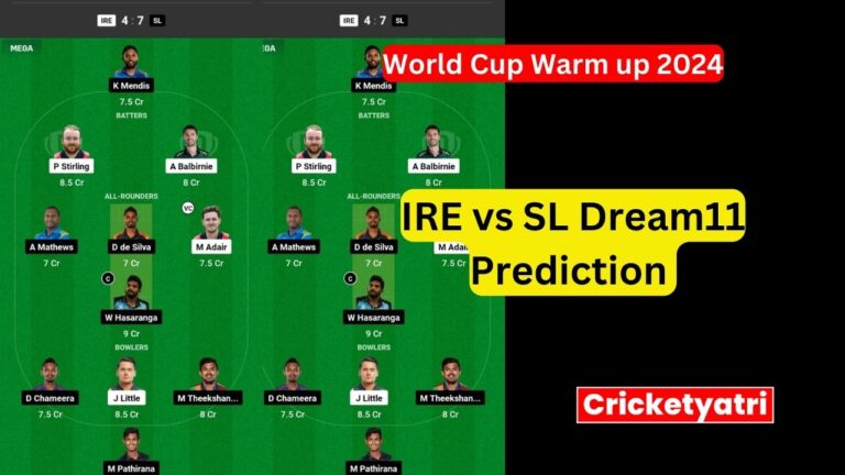 IRE vs SL Dream11