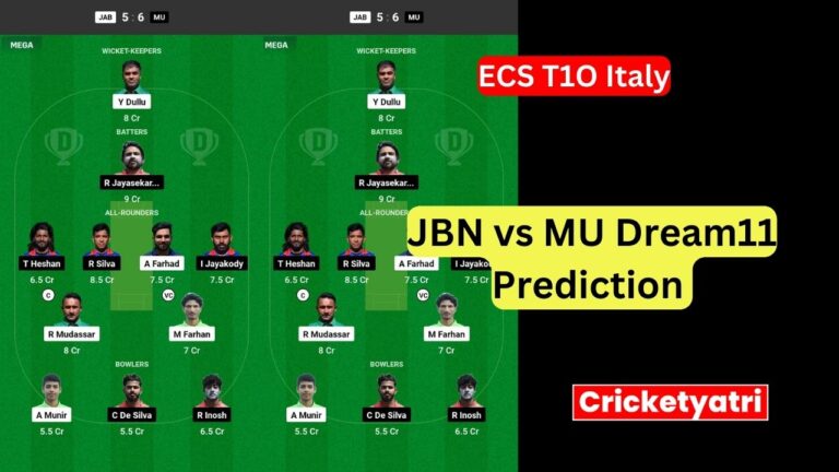 JBN vs MU Dream11