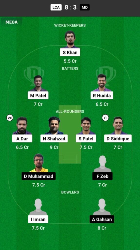 LCA vs MD Dream11