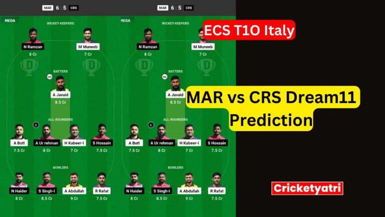 MAR vs CRS Dream11