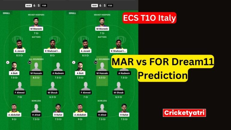 MAR vs FOR Dream11