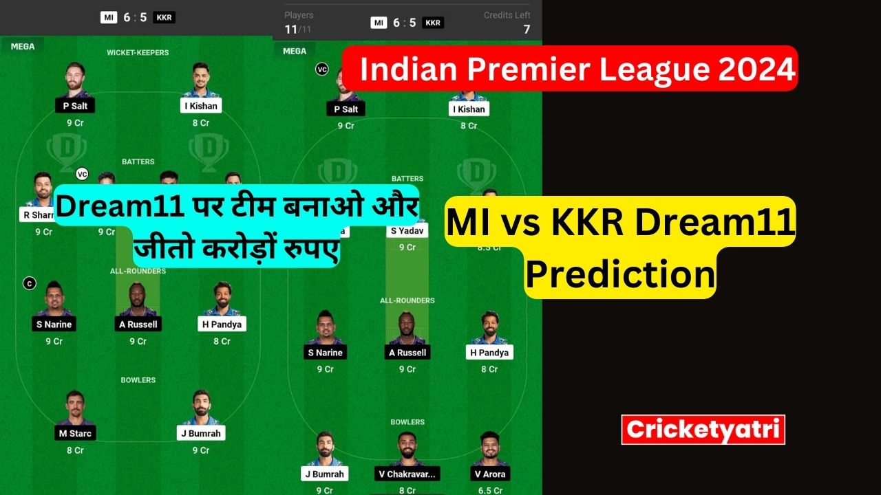 MI vs KKR Dream11