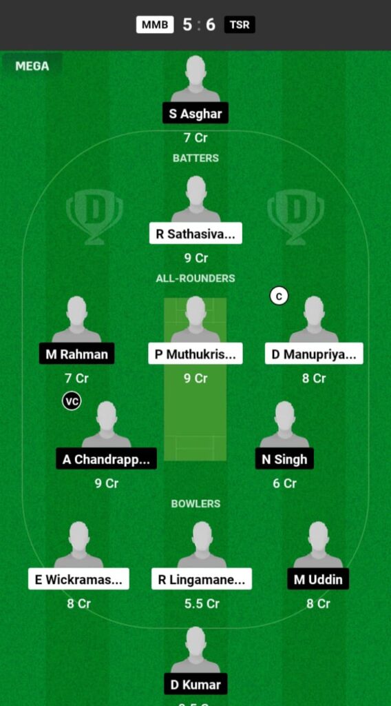 MMB vs TSR Dream11