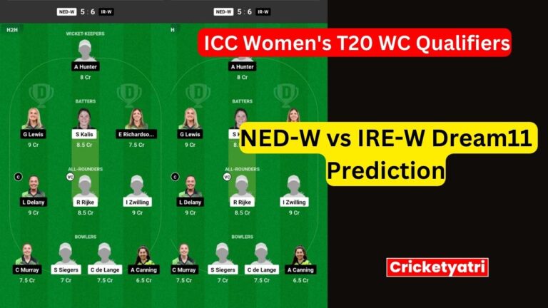 NED-W vs IRE-W Dream11