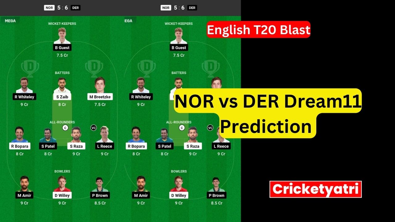 NOR vs DER Dream11