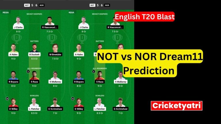 NOT vs NOR Dream11