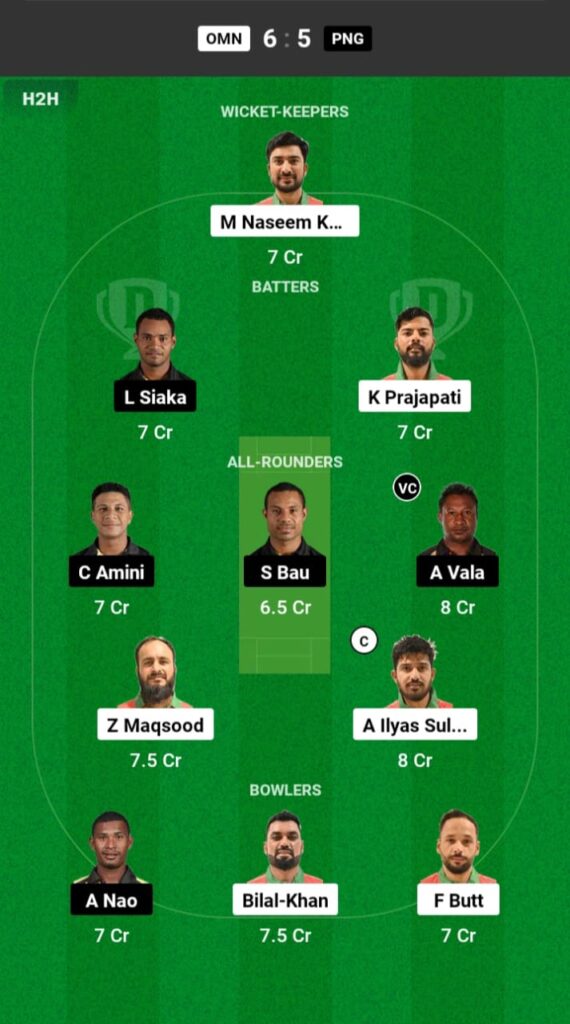 OMN vs PNG Dream11