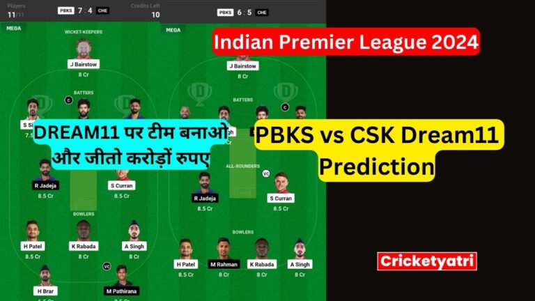 PBKS vs CSK Dream11