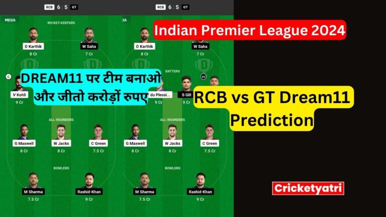 RCB vs GT Dream11