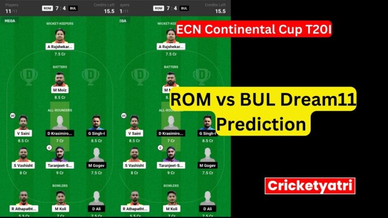 ROM vs BUL Dream11