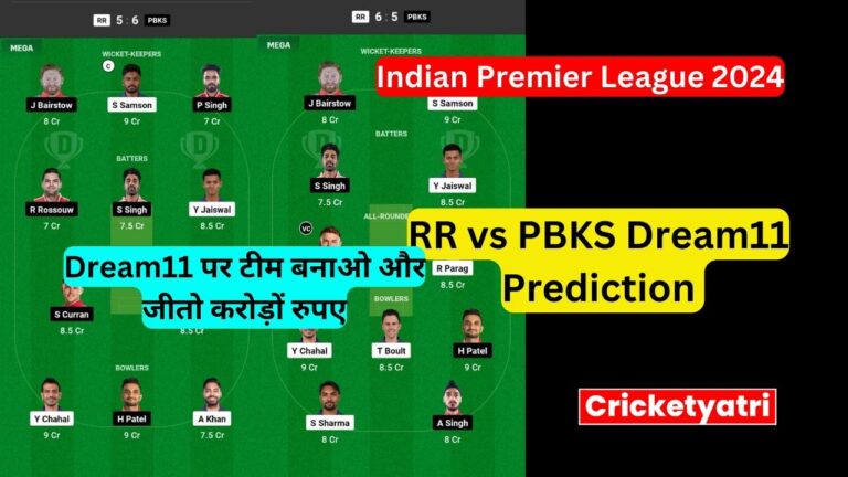 RR vs PBKS Dream11