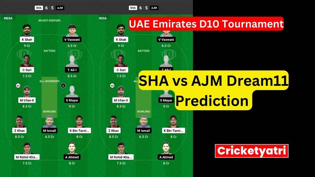 SHA vs AJM Dream11