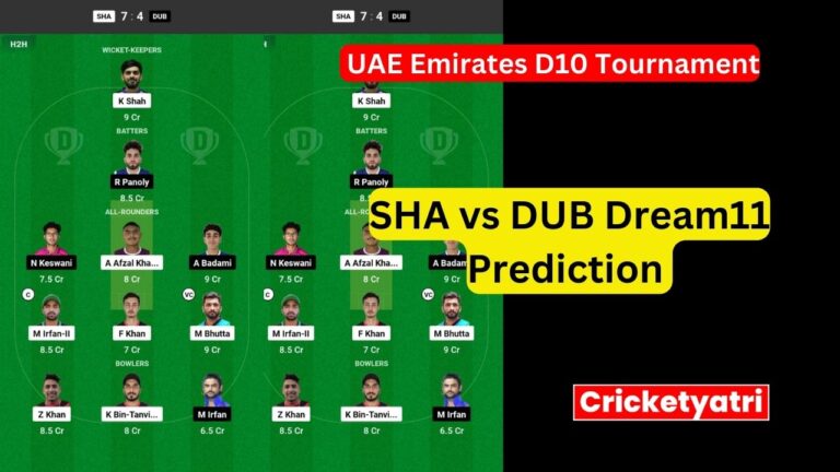 SHA vs DUB Dream11