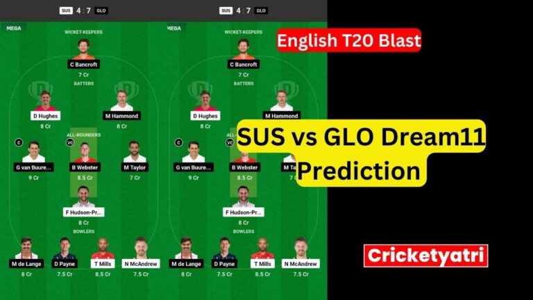 SUS vs GLO Dream11