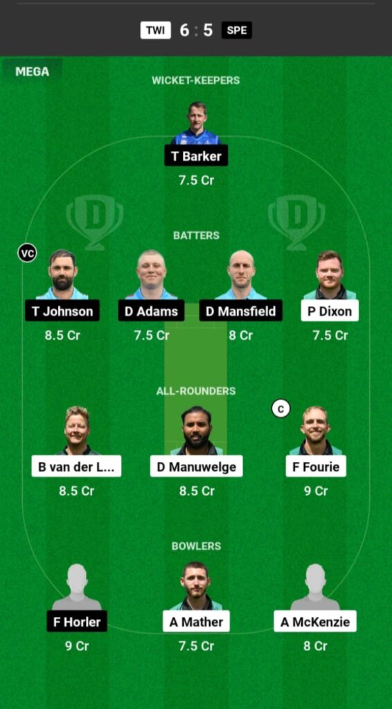 TEI vs SPE Dream11