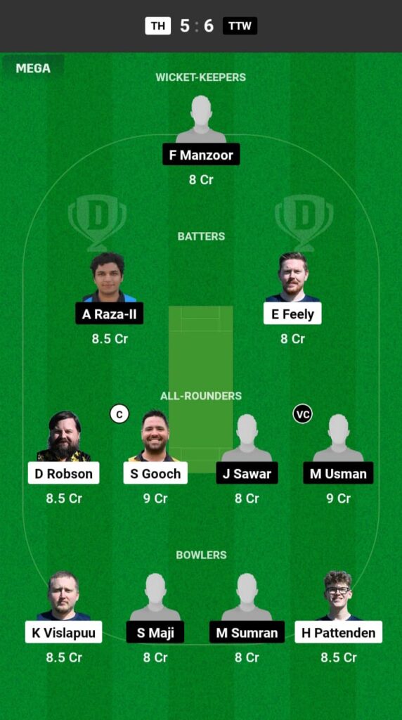 TH vs TTW Dream11