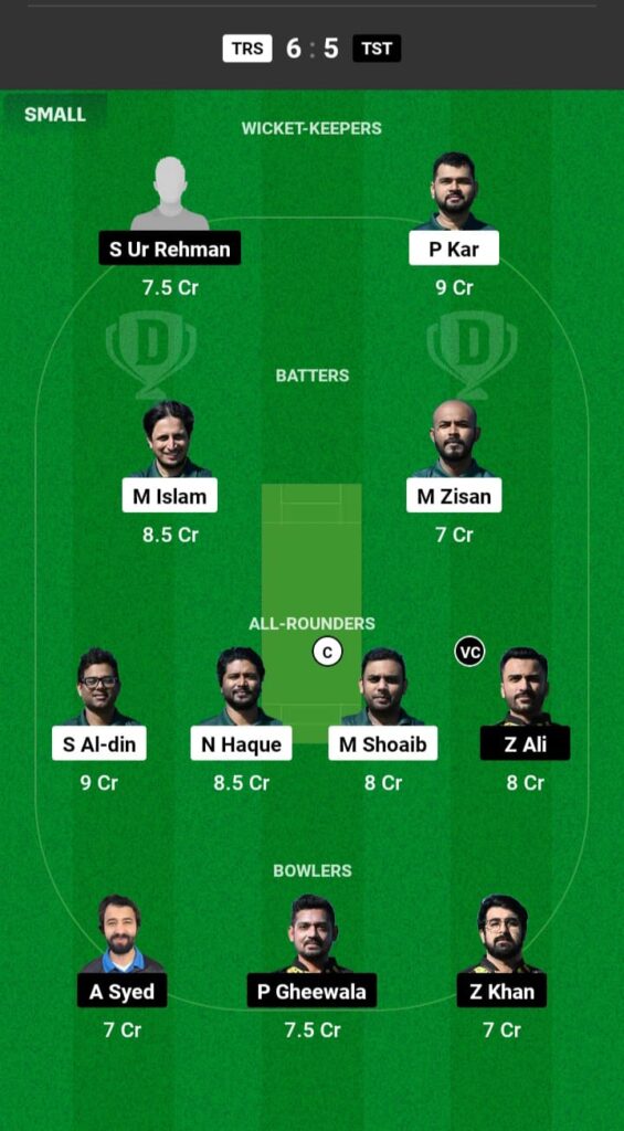 TRS vs TST Dream11