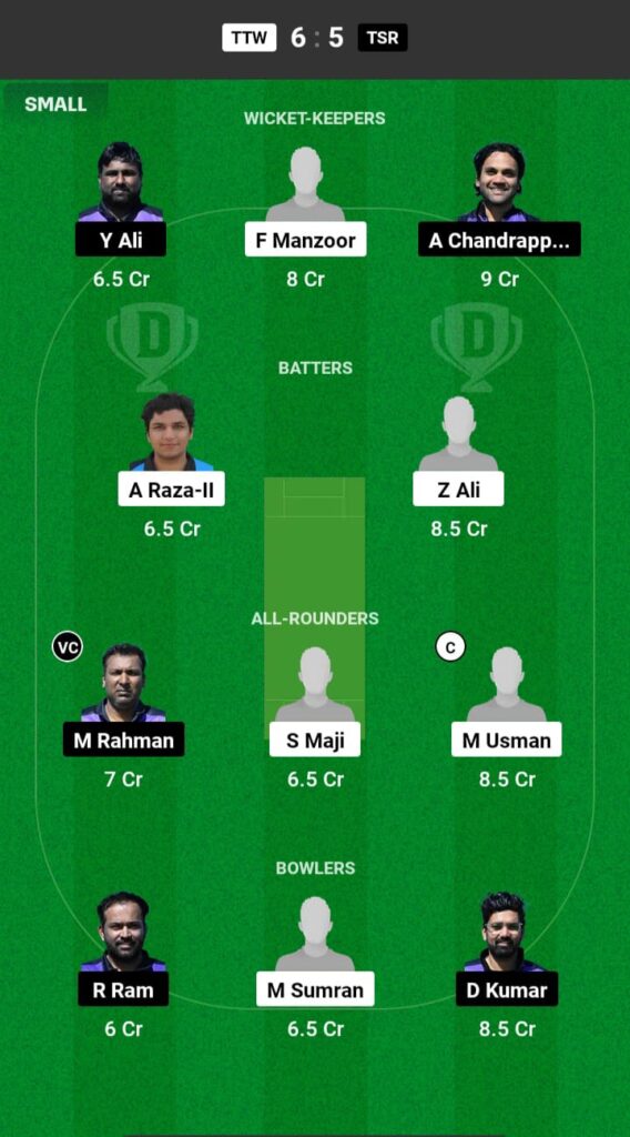 TTW vs TSR Dream11