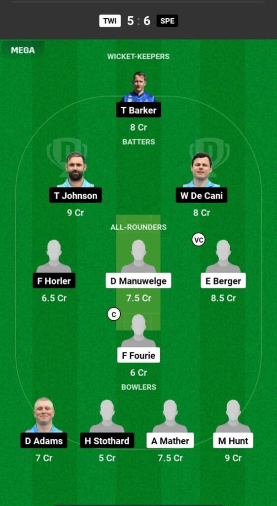 TWI vs SPE Dream11