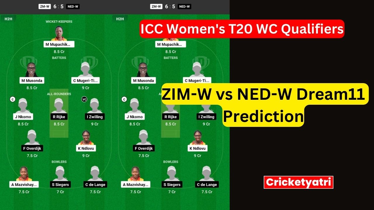 ZIM-W vs NED-W Dream11