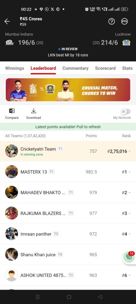 cricketyatri prediction 2