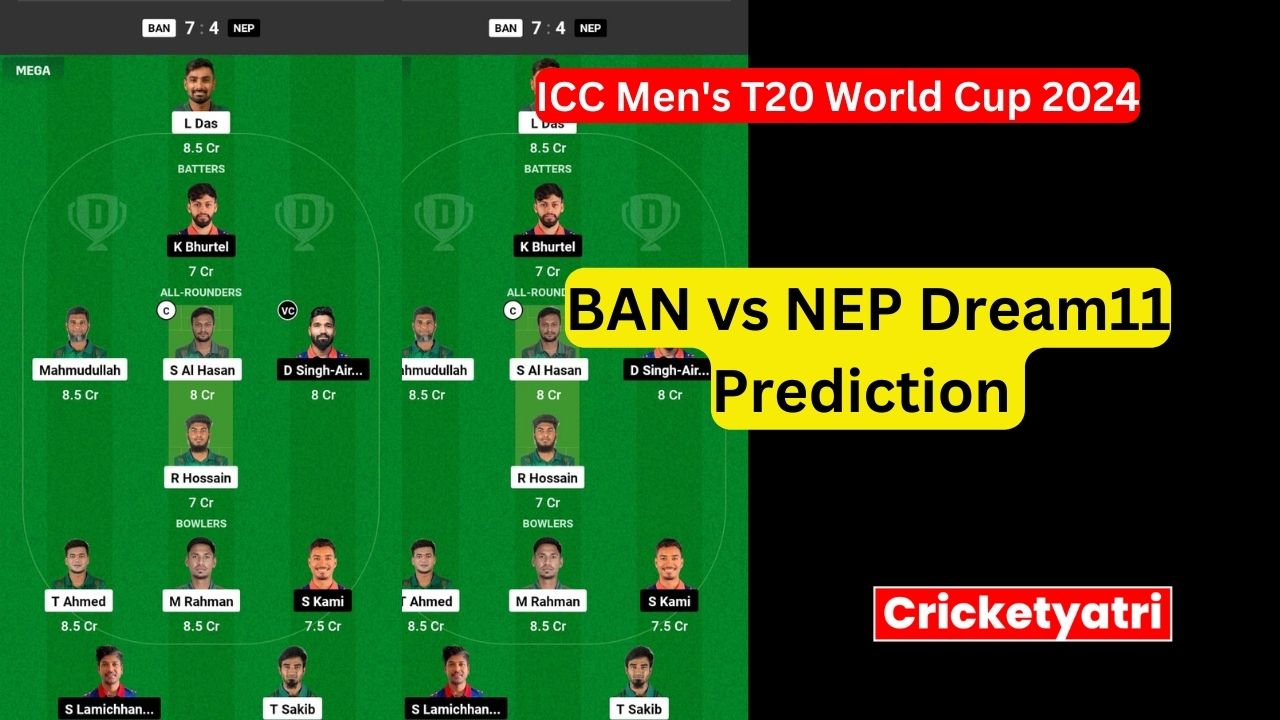 BAN vs NEP Dream11