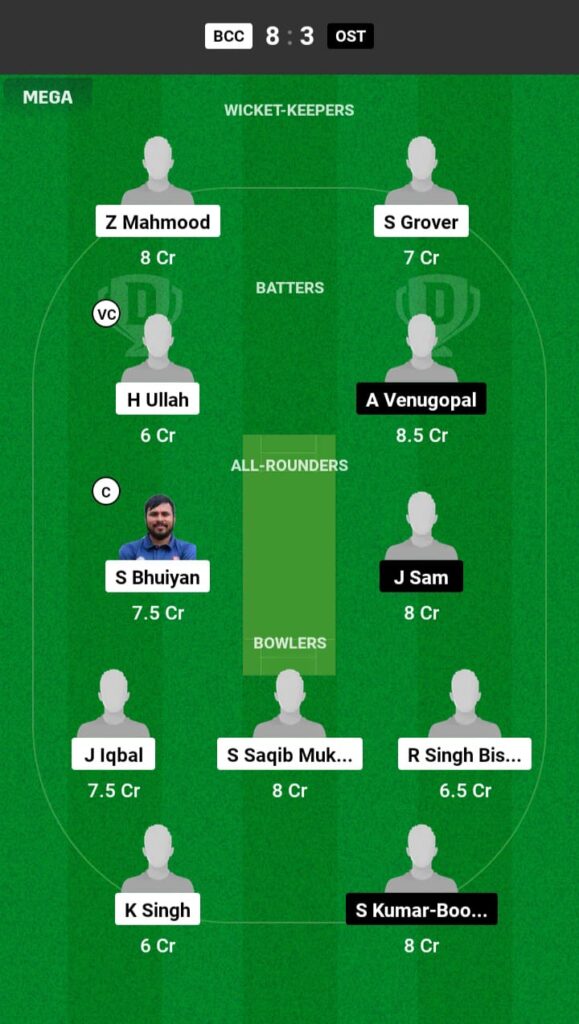 BCC vs OST Dream11