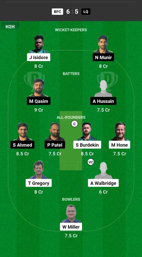 BFC vs LQ Dream11