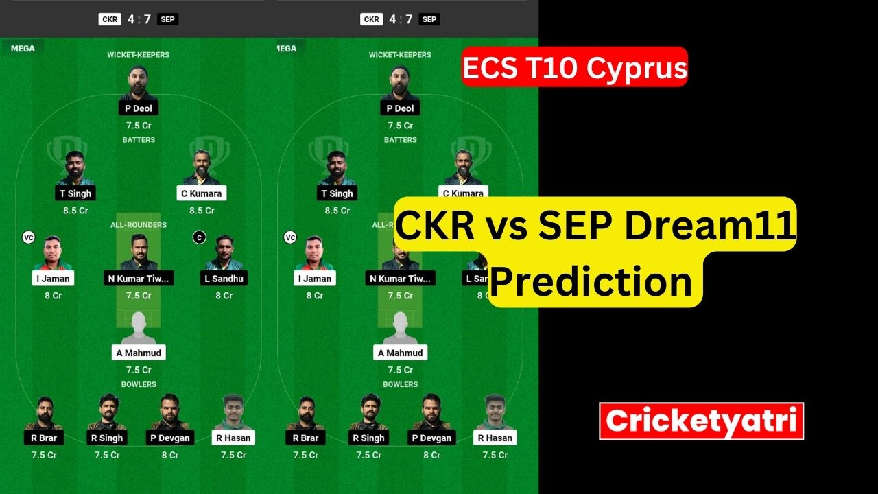 CKR vs SEP Dream11