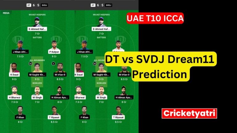 DT vs SVDJ Dream11